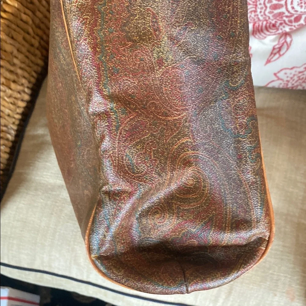 Etro Coated Canvas and Leather Bag